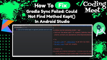 How to Fix Gradle sync failed Could not find method kapt() in Android Studio