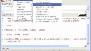 R Commander - Paired Sample t-Test