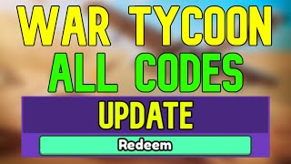 New War Tycoon Codes | Roblox War Tycoon Codes (November 2023) New War Tycoon Codes | Roblox War Tycoon Codes (November 2023)