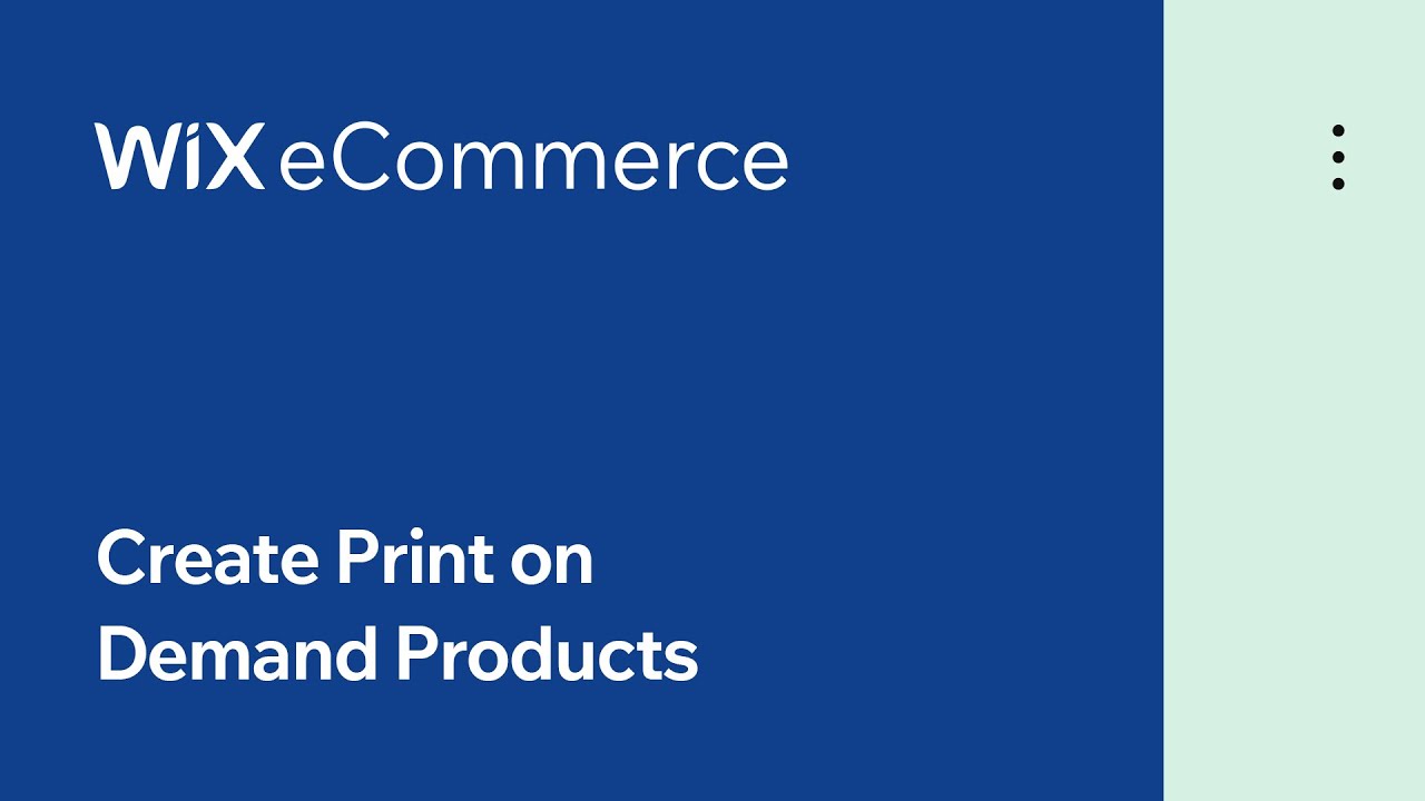 Wix eCommerce | How to Create Print on Demand Products with Printful