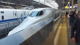 JR西日本山陽新幹線N700系S10編成　さくら563号鹿児島中央行き新大阪駅到着(2023/3/29)