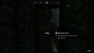 Skyrim: Meeting Sinding in jail. Sinding Follower Mod.