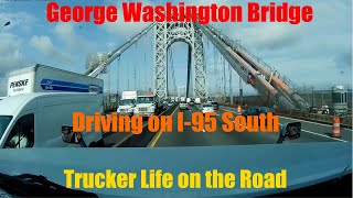 Driving on the George Washington Bridge on I-95 South