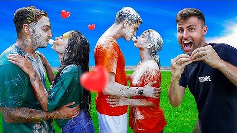 O ÚLTIMO A PARAR DE BEIJAR VENCE! Meninos Vs Meninas!