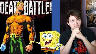 BLOODY SPONGE BATH | SpongeBob VS Aquaman | DEATHBATTLE! Reaction!