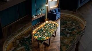 Making an Ultra-Luxury Green & Gold Feather Epoxy Table ✨