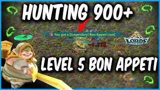 Hunting 900 Level 5 Monsters In 60 Mins - Lords Mobile