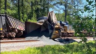 HOLY HELL! CSX I032 Strikes L74315 In Folkston GA Today At 1PM (Credits To VRF)