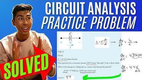 Intro to Circuit Analysis | Ch.6 Inductance and Capacitance | Q4: Given: C = 25 µF (micro Farad) ...