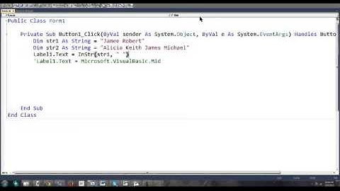 Visual Basic  (Left-right-mid) functions