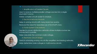 Electrical circuits analysis MILLMAN'S THEOREM 