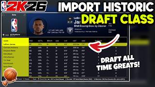 Celebrity How to Import All Time Players Draft Class in NBA 2K26 MyNBA Profile
