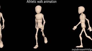 Athletic walk animation