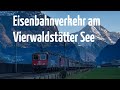 Zugsichtungen und Eisenbahnverkehr am Vierwaldstätter See. Güter- und Personenzüge um Flüelen