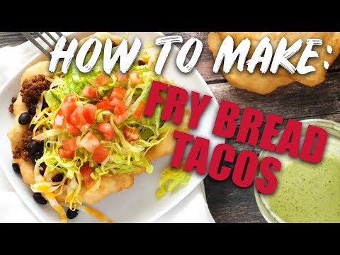 Fry Bread Tacos-- 2 Ingredient Dough Topped w/ Saucy Beef