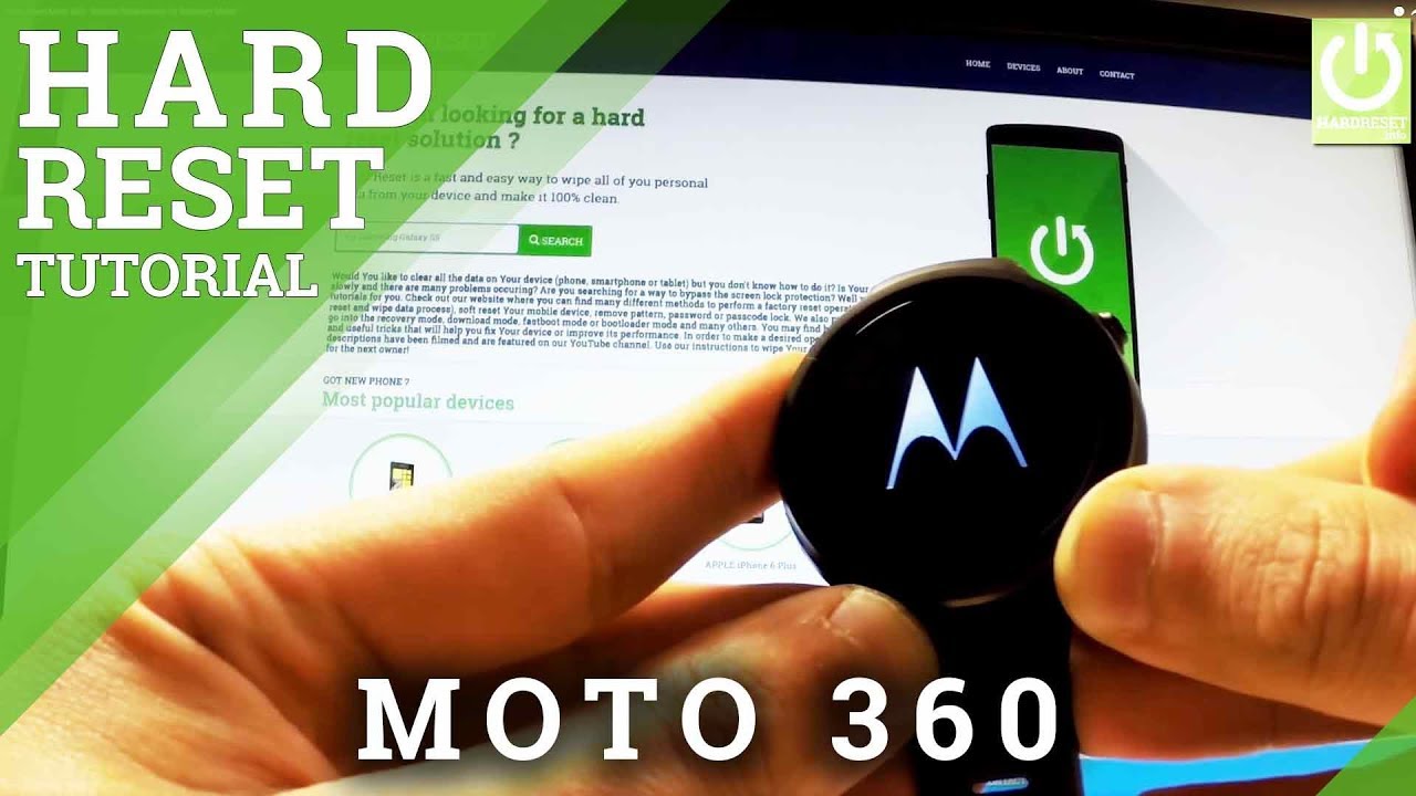 Hard Reset Moto 360 Restore Smartwatch by Recovery Mode YouTube