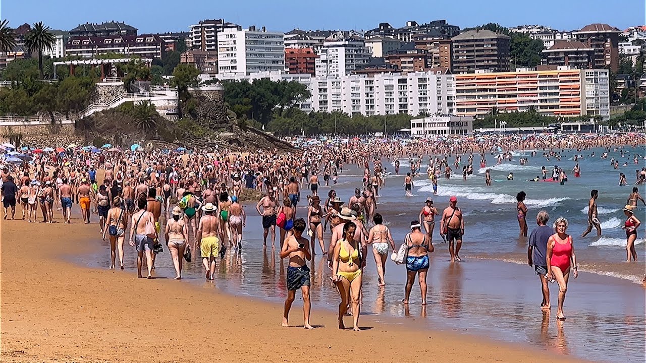 🌍 Santander. Golden beaches of Cantabria. Spain. 4K