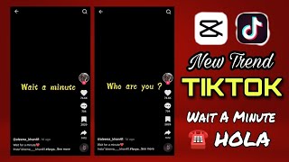 Hola Wait A Minute Tiktok New Trend Who Are You Capcut Trending Editing 2022