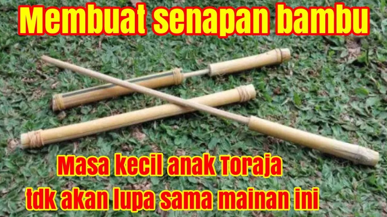 cara membuat senapan bambu membuat tembakan dari bambu 