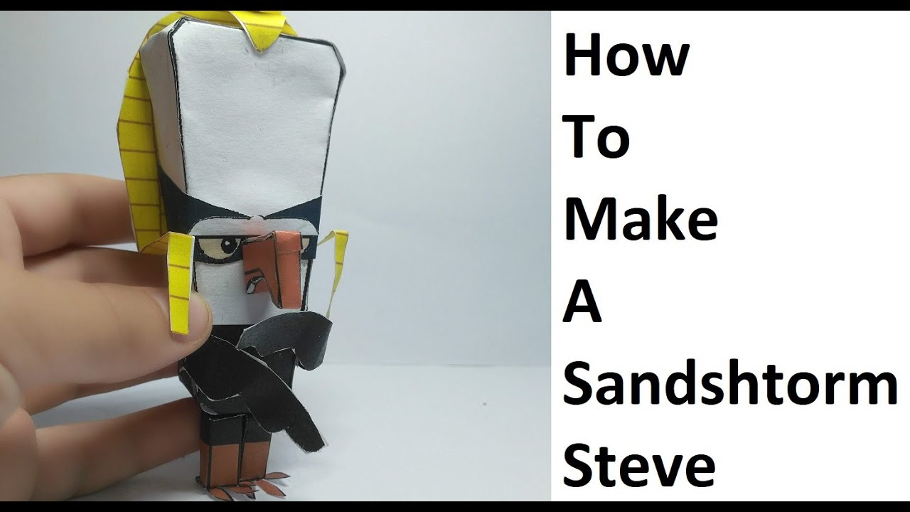 How to make a paper Sandshtorm Steve ( Zooba ) Papercraft toy. Easy to ...