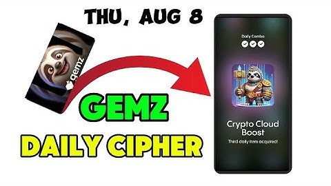 Gemz Daily Cipher Code 8 August Today