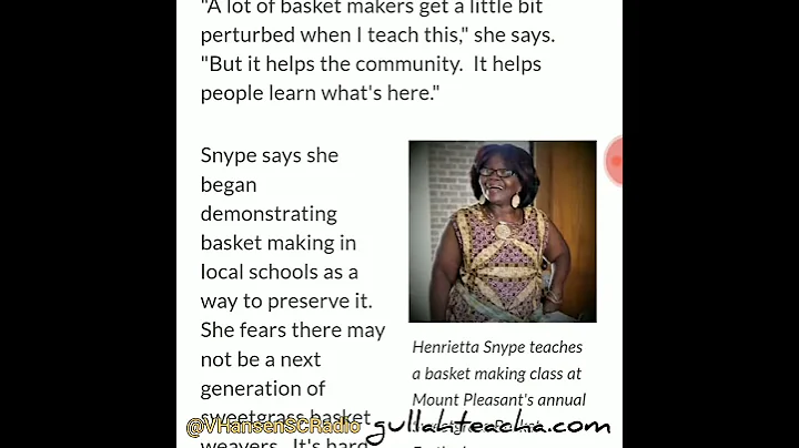 Gullah Teacha, Sunn m'Cheaux, SC Public Radio Inte...