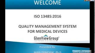 ISO 13485:2016 Quality Management System for Medical Manufacturers