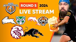 NRL Live Stream | Rabbitohs vs Warriors / Sea Eagles vs Panthers / Dolphins vs Tigers | Rd 5 - 2024