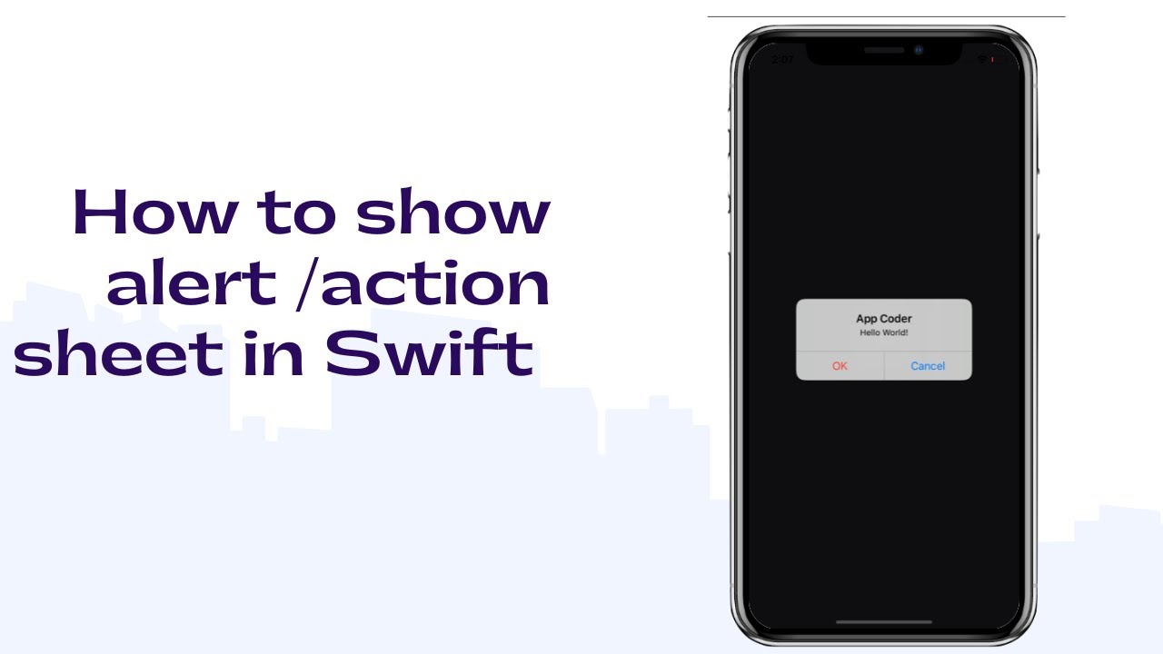 How to show alert or action sheet | Swift | Xcode - YouTube