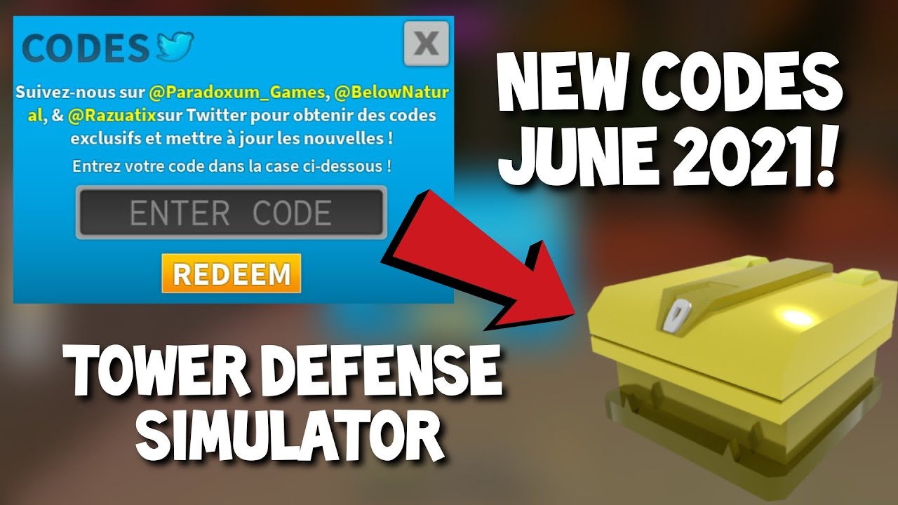 Tower Defense Simulator Codes for July 2021