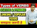 Types of Verbs | Stative and Dynamic Verbs | Linking or Copular Verb | English Grammar in Hindi