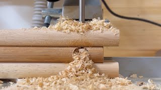 Castle joint table using router and drill press