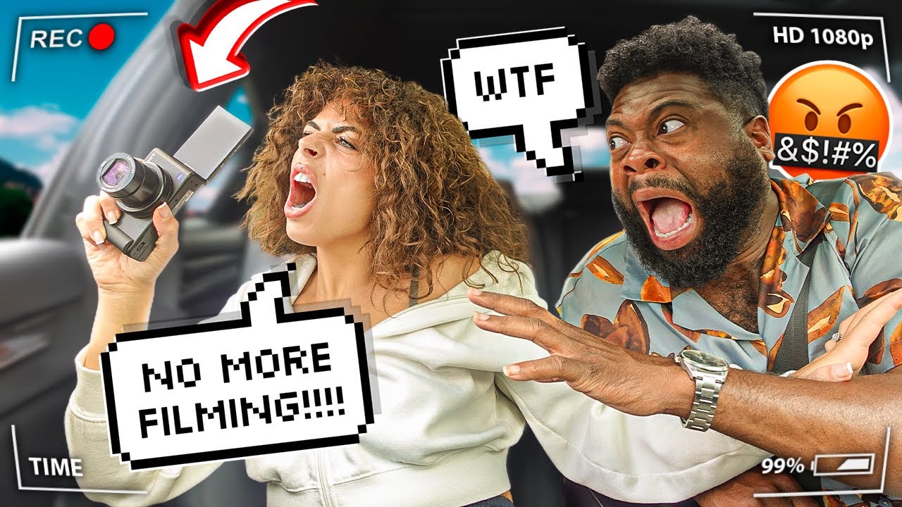 THROWING MY HUSBANDS NEW CAMERA OUT THE WINDOW WHILE DRIVING!! *HILARIOUS*