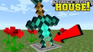 Minecraft: SWORD HOUSE!! (HOW TO LIVE INSIDE A SWORD!)