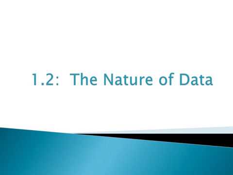H-Stats: 1.2 The Nature of Data - YouTube