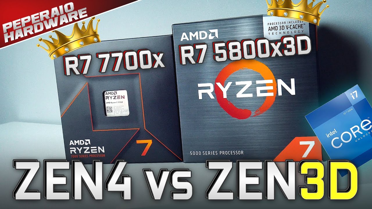 RYZEN 7 7700x vs RYZEN 7 5800x3D: Qual a melhor opção? 3DVCache bate ZEN4? Teste em Games (+ 12700K)