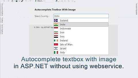Autocomplete textbox with image in ASP.NET WITHOUT using Webservice and AJAX autocomplete extender.