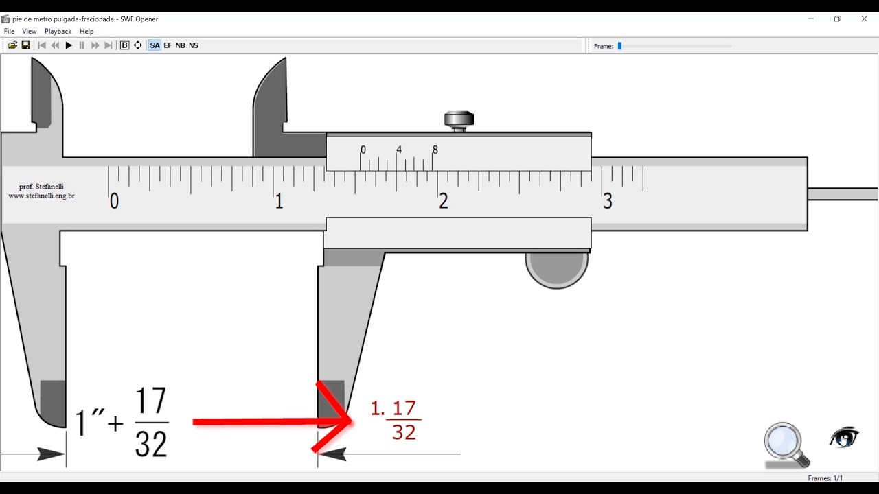 Sedante Galantería Efectivamente COMO MEDIR CON UN PIE DE REY O VERNIER EN FRACCIONES DE PULGADA + SIMULADOR  + AUTO EVALUACIÓN - YouTube