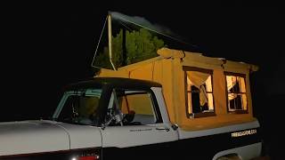 Custom Hot Tent Convertible Pop Top Camper Dispersed Camping 5&quot; Firebox Stove Cooking Steak Chili
