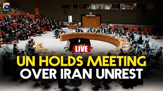 🔴 𝗟𝗶𝘃𝗲: UN Warns Iran - Security Council Debates Response to Protest Crackdown | Geo News English