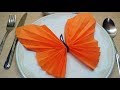 Servietten falten Schmetterling - Einfache DIY Tischdeko basteln