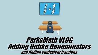 Parksmath Vlog - Adding Unlike Denominators And Finding Equivalent Fractions - 7.Ns