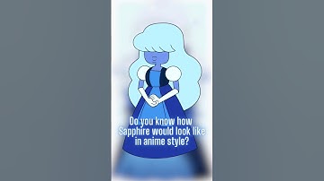 SAPPHIRE FROM STEVEN UNIVERSE ⭐🌌 IN ANIME STYLE #ai #stevenuniverse #anime #cartoonnetwork