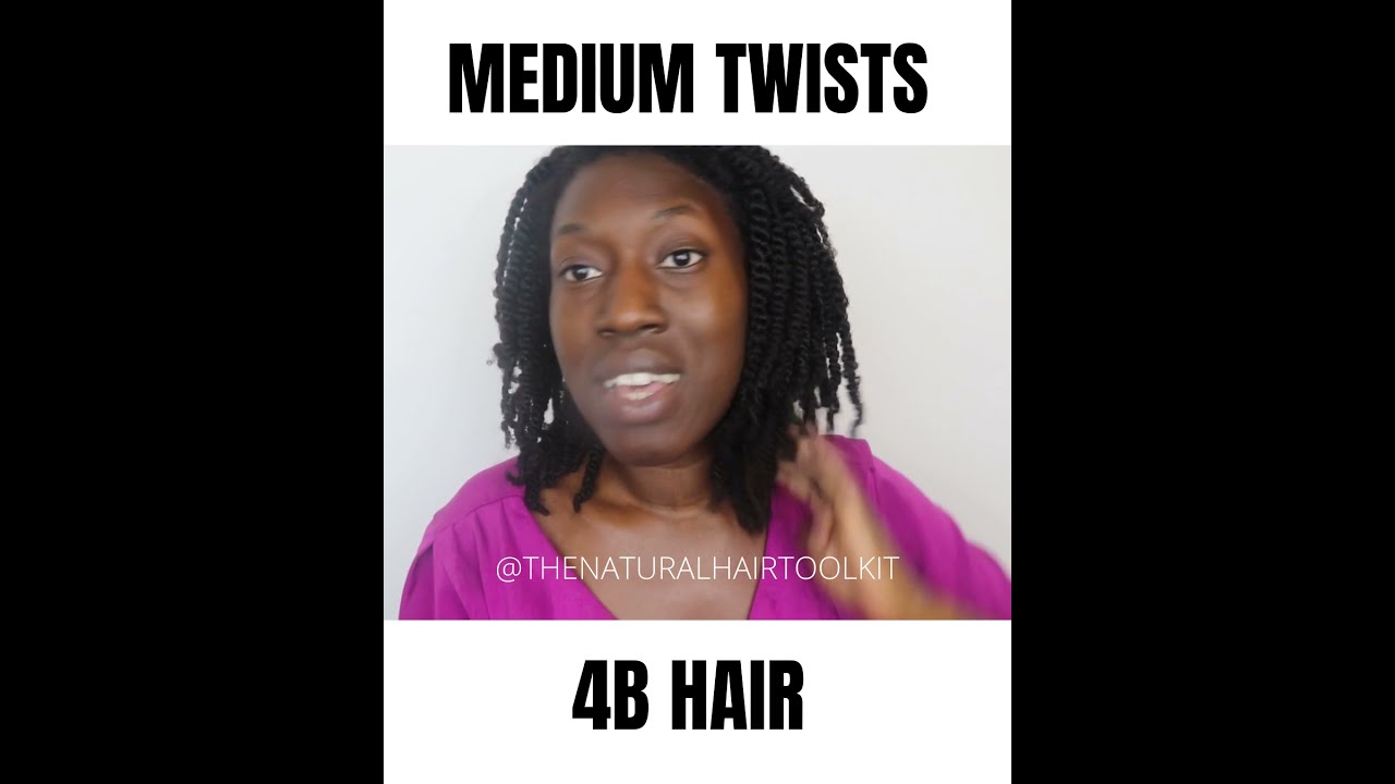 MEDIUM TWISTS on 4B NATURAL HAIR| 4B NATURAL HAIR 