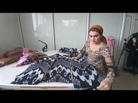 Атлас Национальный Таджикски ткань как кроить
