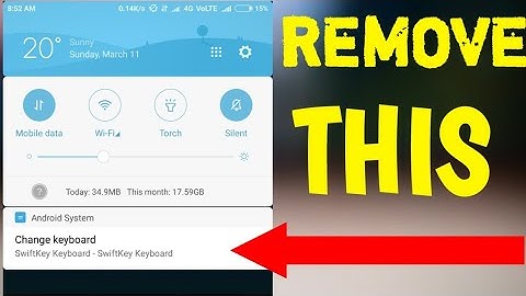 how to remove change keyboard notification from any android or miui
