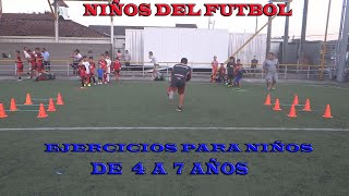 ejercicios de futbol para niños de 4 a 7 años