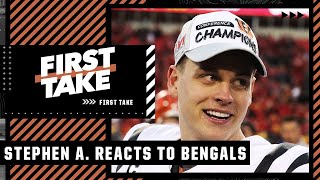 Stephen A. reacts to the Bengals beating the Chiefs to make their 3rd Super Bowl | First Take