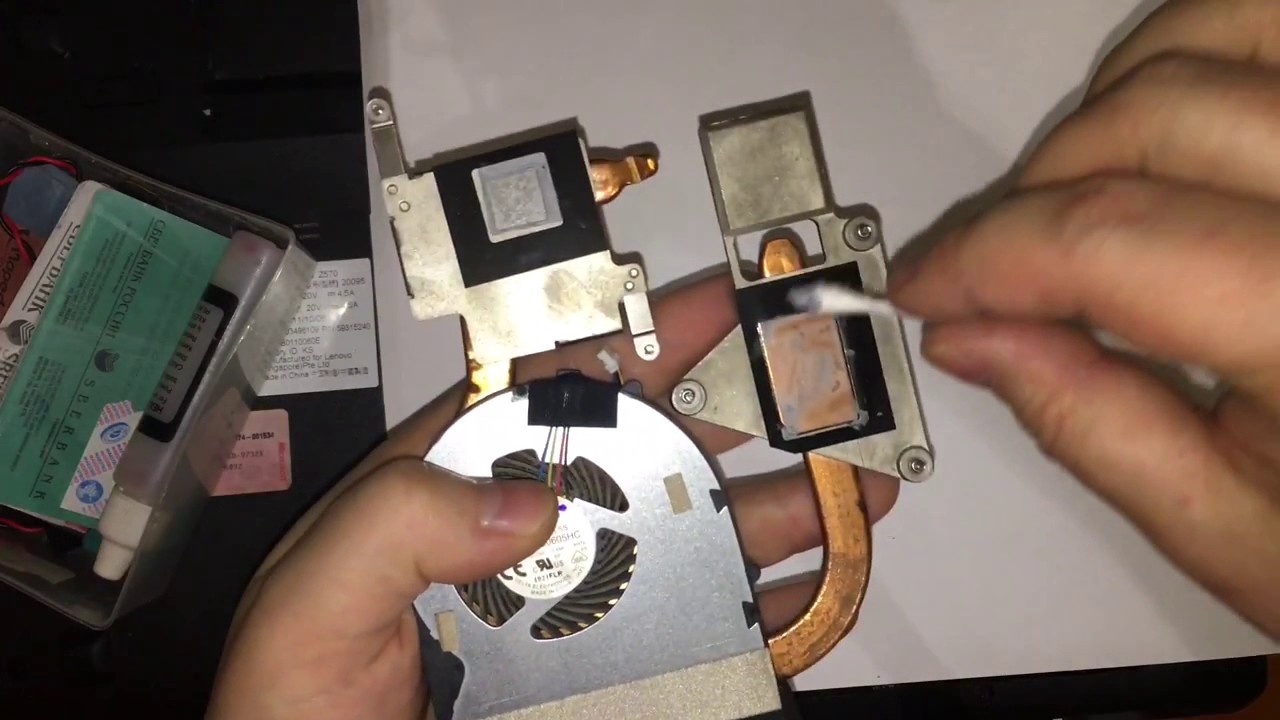 Lenovo Z570 разборка и чистка от пыли, замена термопасты