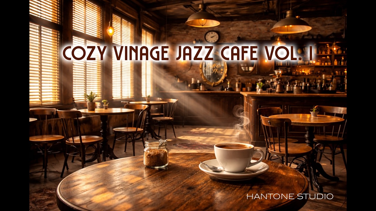 COZY VINTAGE JAZZ CAFE ☕ Warm Coffee Shop Ambience for Work & Relax